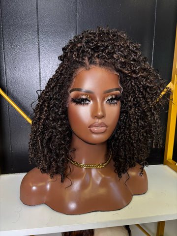 Micro Twist Curly Dreadlock Wig 11x4 HD Lace Front Glueless W/ Natural Baby Hairs