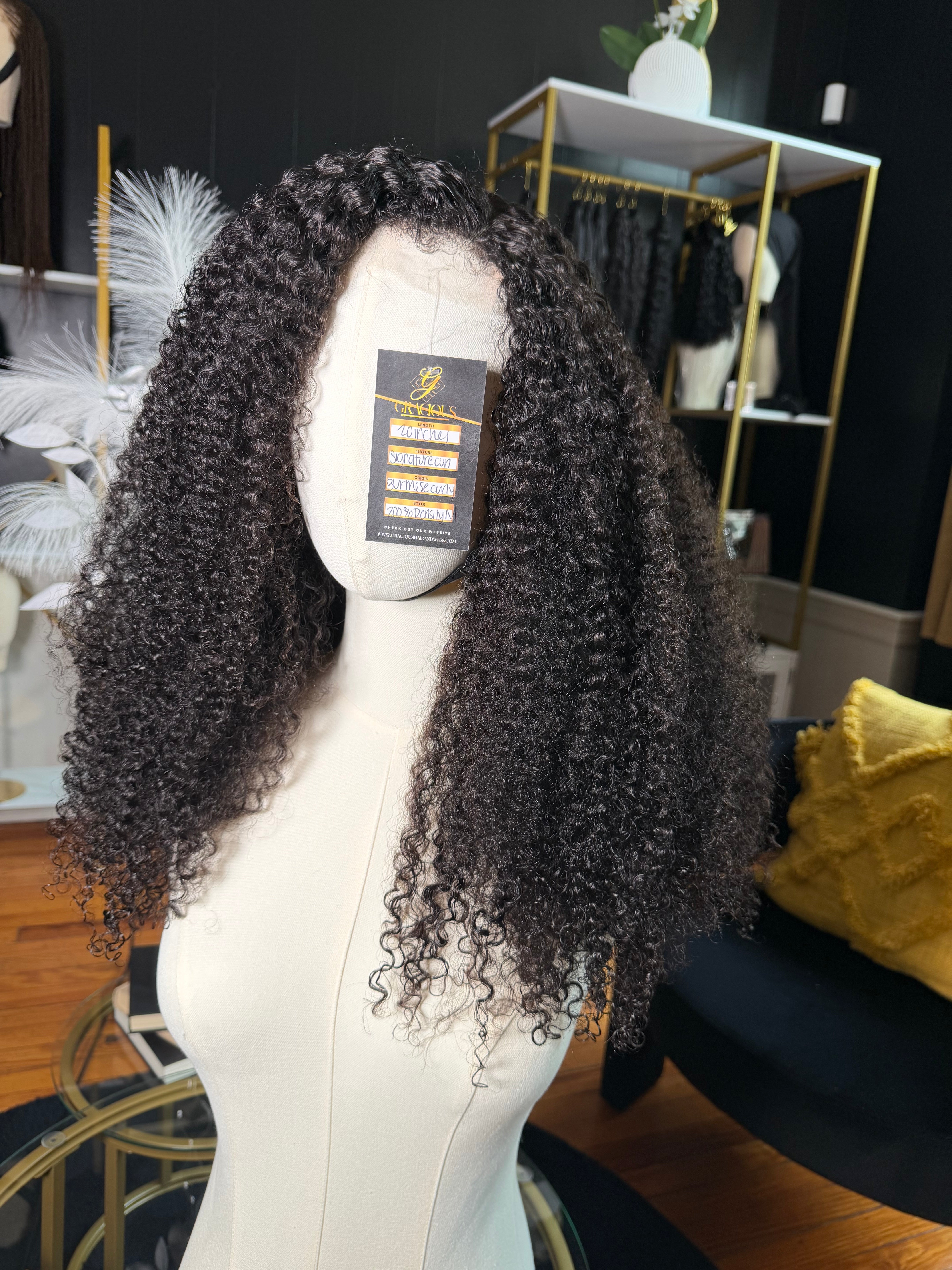 Luxe Coil 20 inch 5x5 HD with natural edges 200% density Size M 22.5 - Styled By Zahna