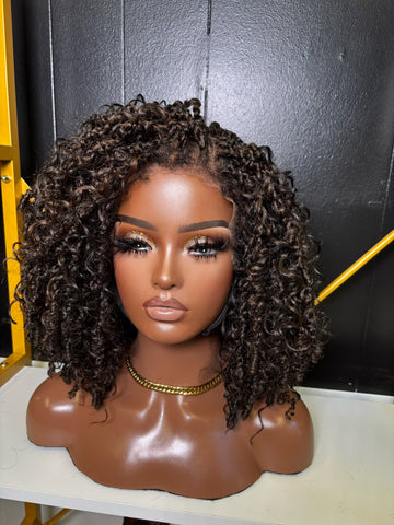 Micro Twist Curly Dreadlock Wig 11x4 HD Lace Front Glueless W/ Natural Baby Hairs