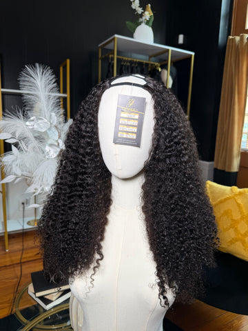 Royal Kinks U-Part Wig 16 inch 180% Density(Adjustable cap with drawstring and combs) - Styled By Zahna