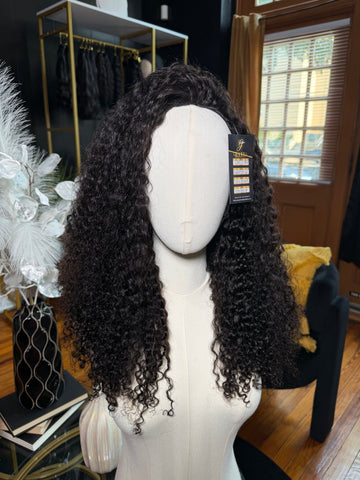 Signature Curl 20 inch half wig-180 Density(adjustable strap, draw string and combs) - Styled By Zahna