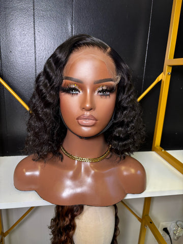 Glueless 6x6 Deep Wave Closure Wig Size Small