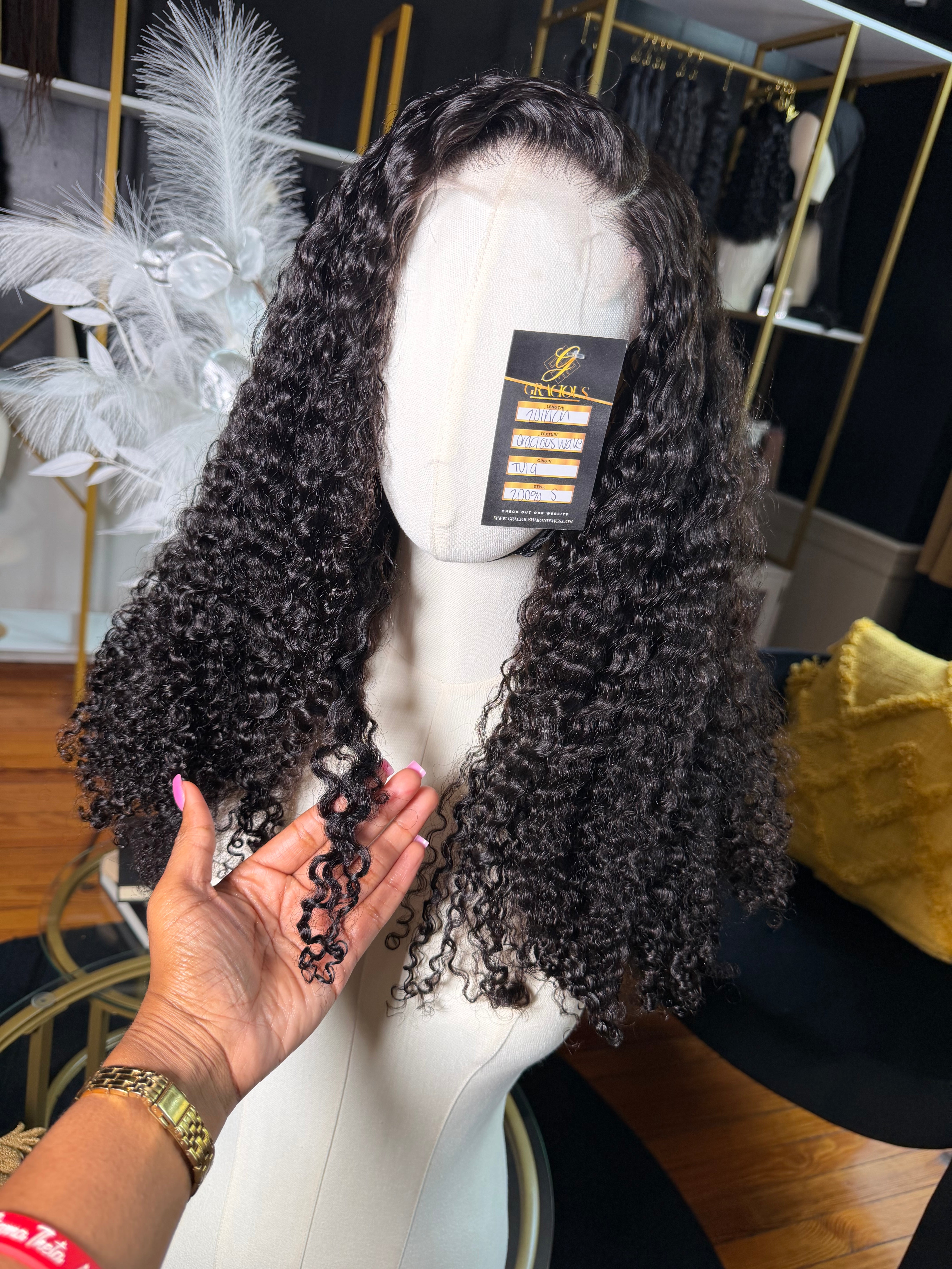 Gracious Wave 20 Inch 5x5 HD 200% Density Size Small 21.5 - Styled By Zahna