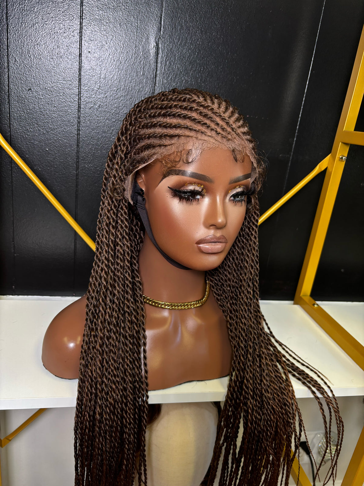 Two-Strand Twist Braided Wig 13x5 Frontal Lace Wig with Baby Hair