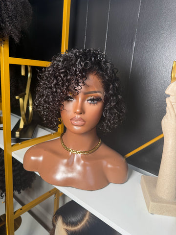 8 inch 5x5 HD closure wig 180% density Size Small 21.5